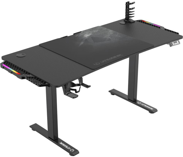 Ultradesk LEVEL V2 LED RGB (Czarne) (elektryczna regulacja) - 1133304 - zdjęcie 2